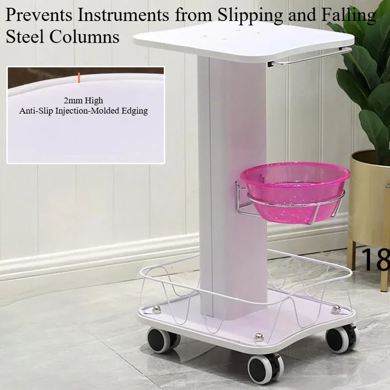 Salon Trolley Rolling Cart Beauty Lockable Cabinet With 4 Wheels White Tool Cart Mesa Auxiliar Spa Con Ruedas Salon Furniture