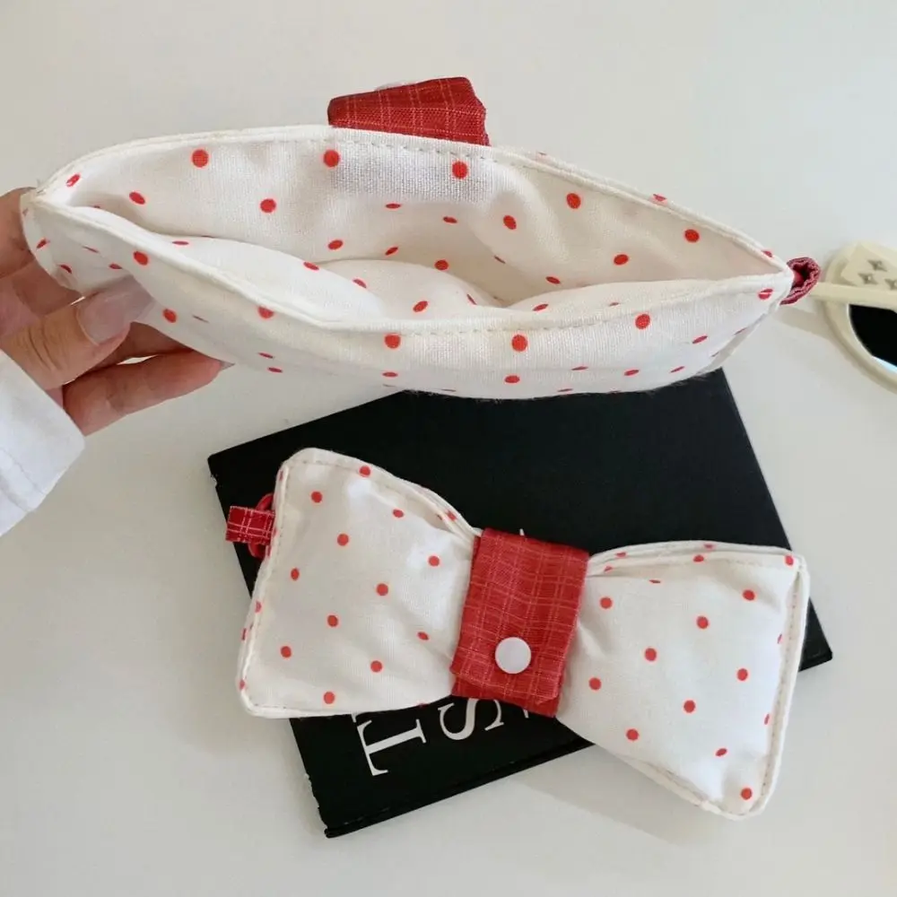 High Quality Bowknot Shape Eyeglasses Pouch Portable Snap Button Glasses Bag Hanging Anti-Pressure Sunglasses Storage Bag