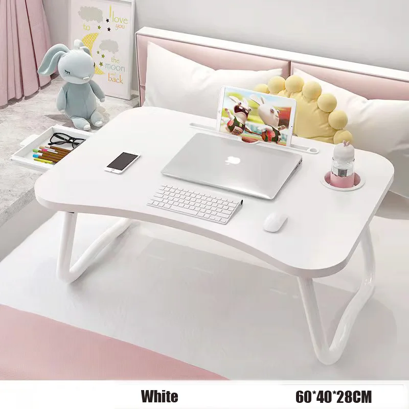 New Folding Laptop Desk for Bed & Sofa Laptop Portable Lap Desk Bed Tray Table Desk  for Study and Reading Bed Top Tray Table