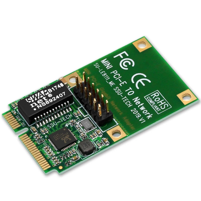 Гигабитная сетевая карта Ethernet Mini PCI-E Сетевая карта RJ45 Lan Card Realtek 8111 Чипы Сетевой адаптер Интернет-бесплатный сетевой адаптер