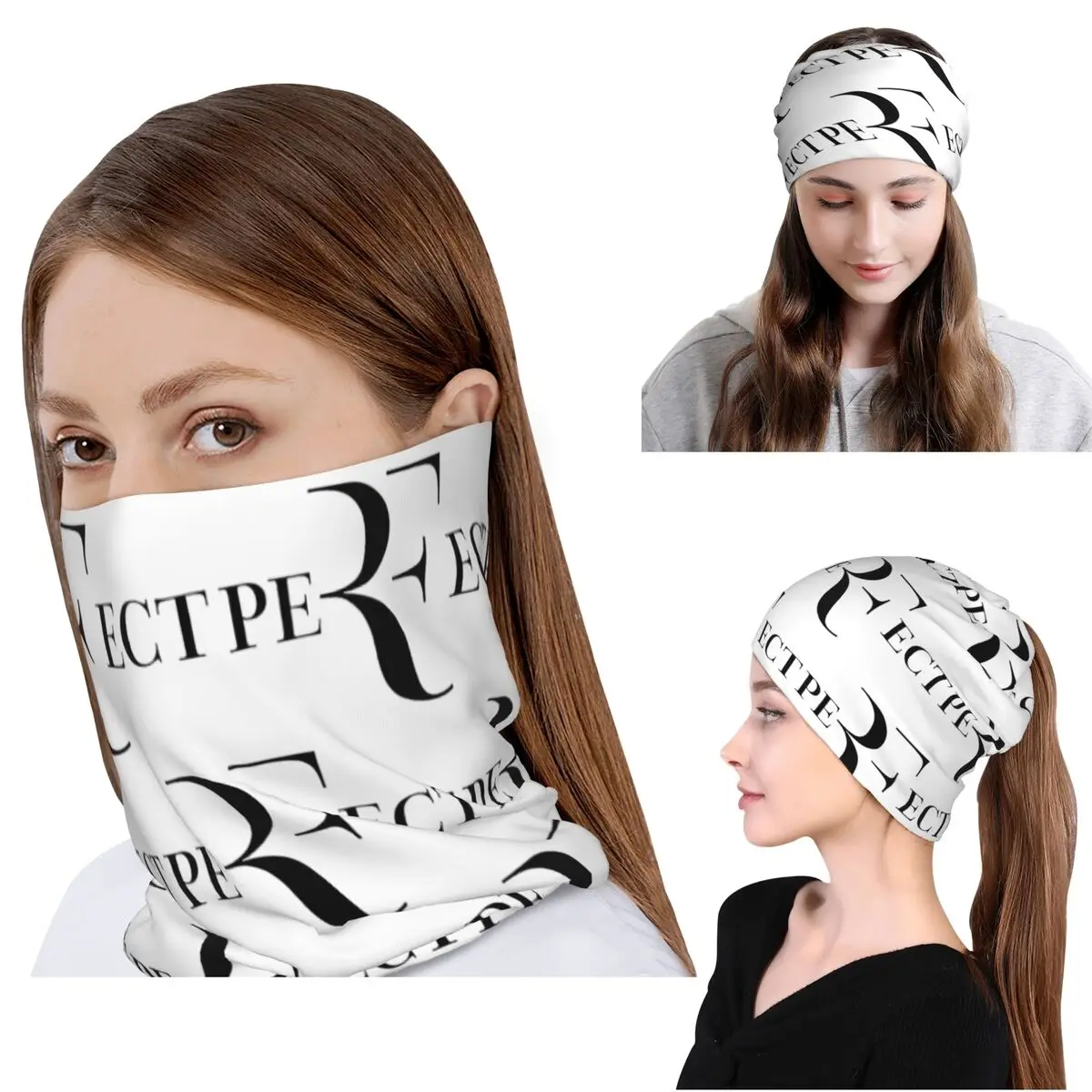 Roger Federer Bandana Neck Cover Wrap Scarf Multifunction Cycling Scarf Beanies Hat for Men Women Adult Washable