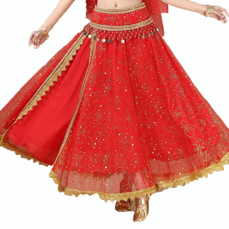 

Арабский женский костюм на Хэллоуин, платье, платье для практики индийского танца для взрослых, комплект для выступлений для танца живота, костюм сценического танцовщицы