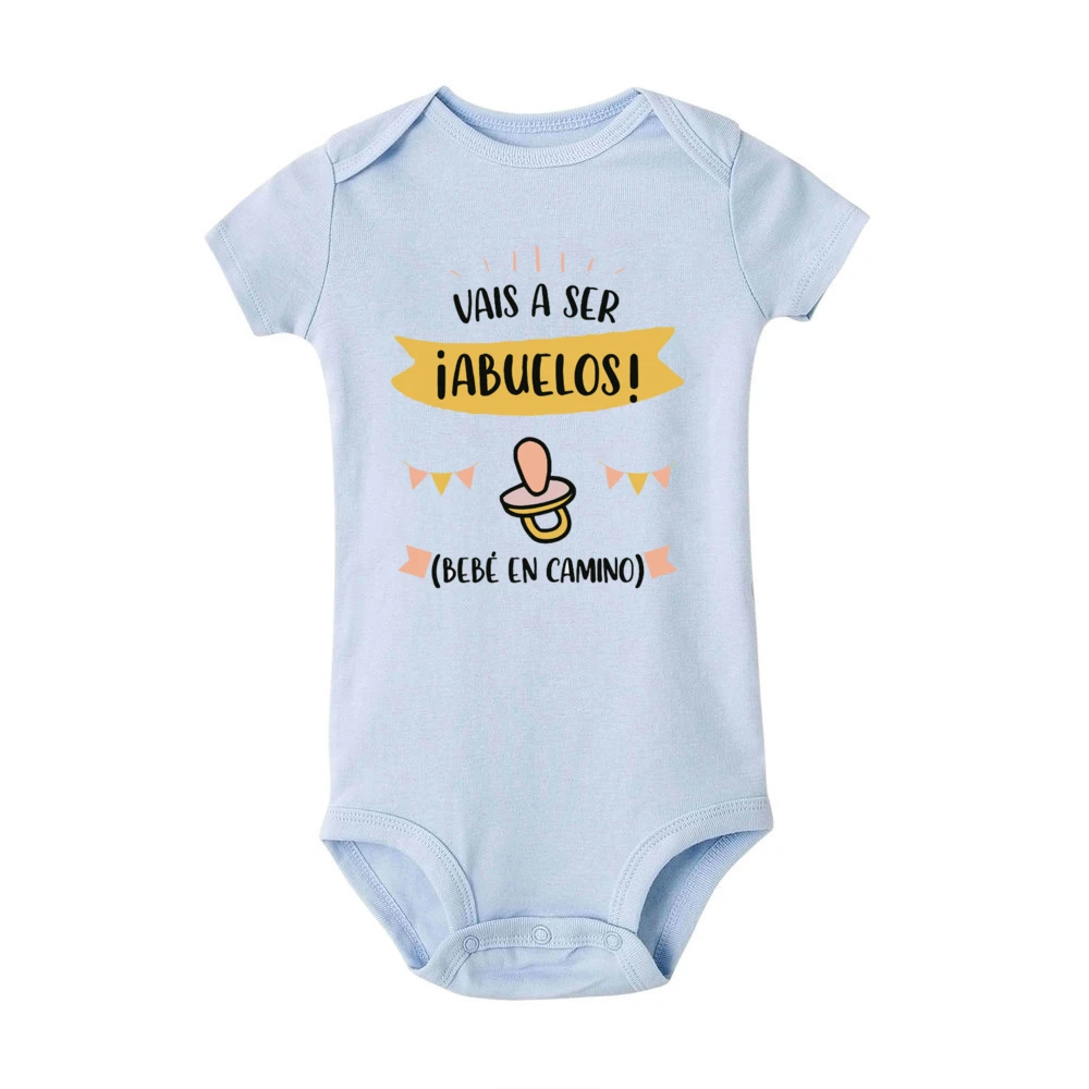 You Are Going To Be Grandparents Baby on The Way Print Infant Romper Baby Announcement Clothes Newborn Short Sleeve Bodysuit