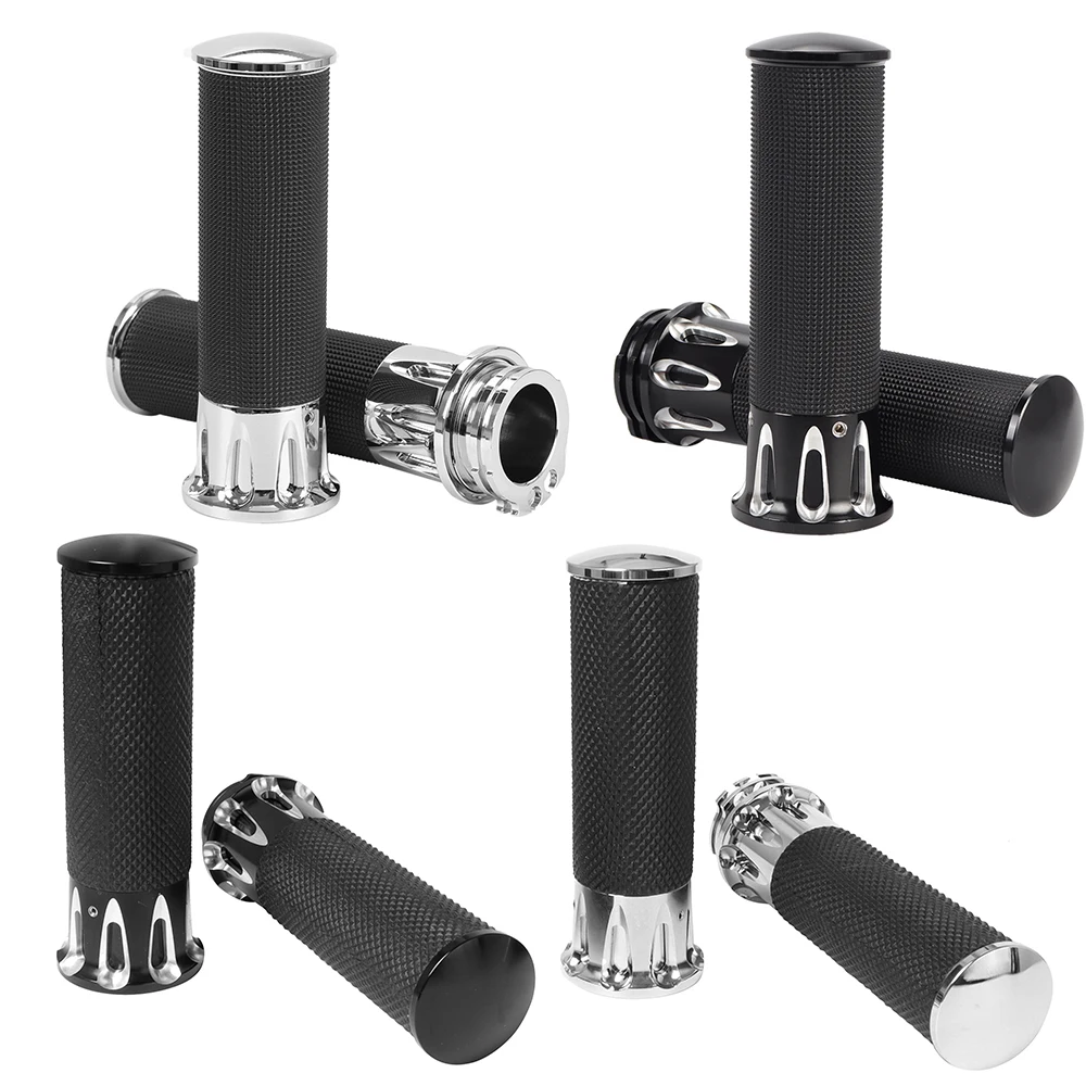 

For Harley Sportster 883 1200 Touring Dyna Softail Black Motorcycle Handlebar Hand Grip 1'' 25mm Handle Bar Grips Accessories