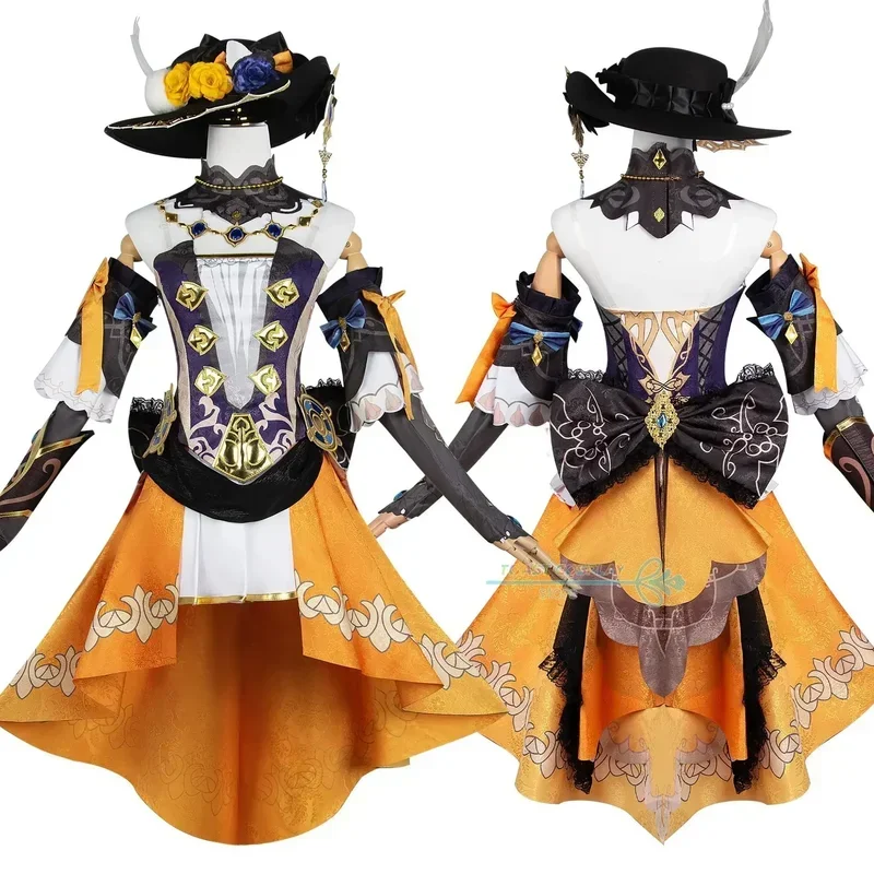Game Genshinimpact Navia Cosplay Anime Uniform Halloween Party Rollenspel Kostuum Volledige Set Cos MN12