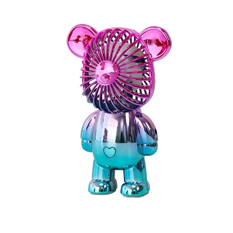 

Mini portable hand bear electric fans cooling small rechargeable table stand usb handheld fan other premade neck car rgb fans