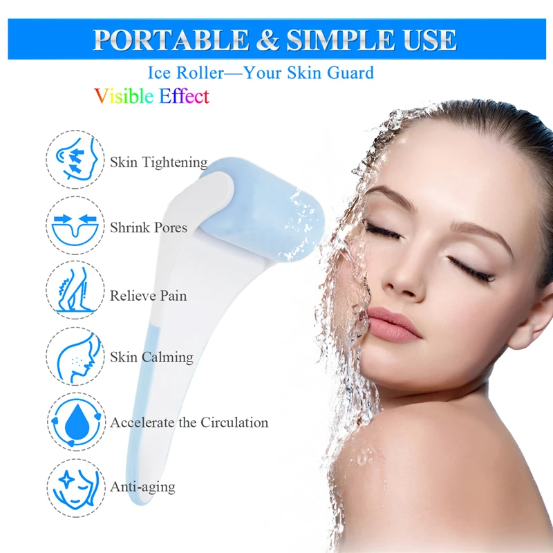 

New Reusable Face Roller Cooling Ice Roller Massager Skin Lifting Tool Face Lift Massage For Muscle Cold Therapy