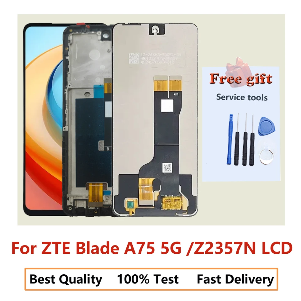 Original new Mobile Phone Lcds for ZTE blade A75 5G, touch screen