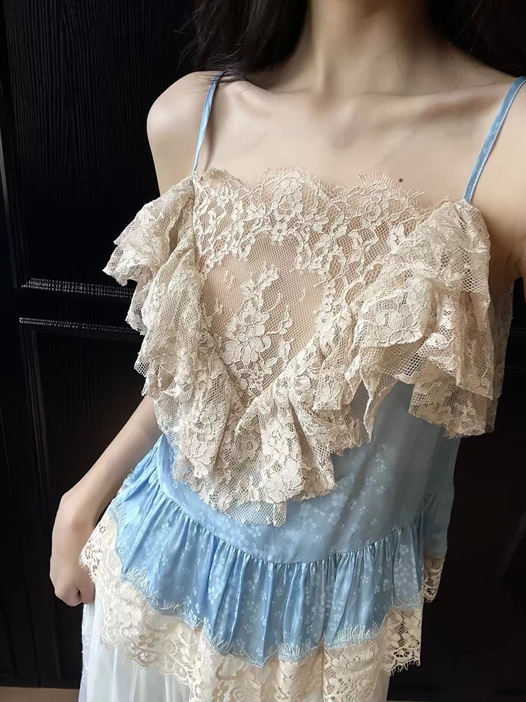

Lace-Trimmed Ruffled Women's Clothing: Y2K-Inspired, Stylish, and Versatile Ladies' Camisole—New Summer 2026 Collection