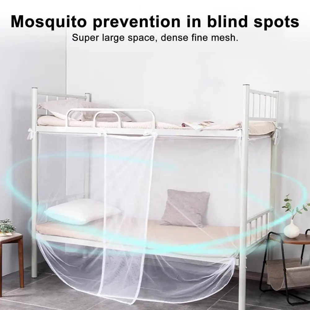 90/120cm Dorm Mosquito Net Bunk Curtain Breathable Bed Canopy Fine Mesh Single Bed Net With One Opening For Home Dorm College