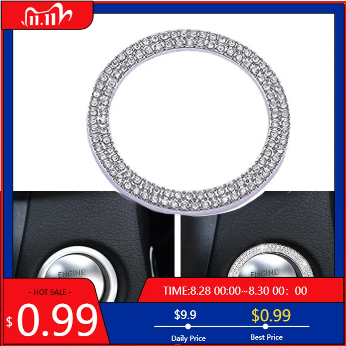 

Внутренние наклейки в кристальном стиле, кнопка зажигания двигателя, запуска и остановки, кольцо крышки для Mercedes-Benz C E S M CLA CLS CLK GLA GLC GLE