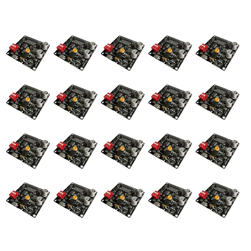 

2025 New-20X 12V/24V Voice Playback Module Serial Port Control Playback 10W/20W Voice Module HV8F