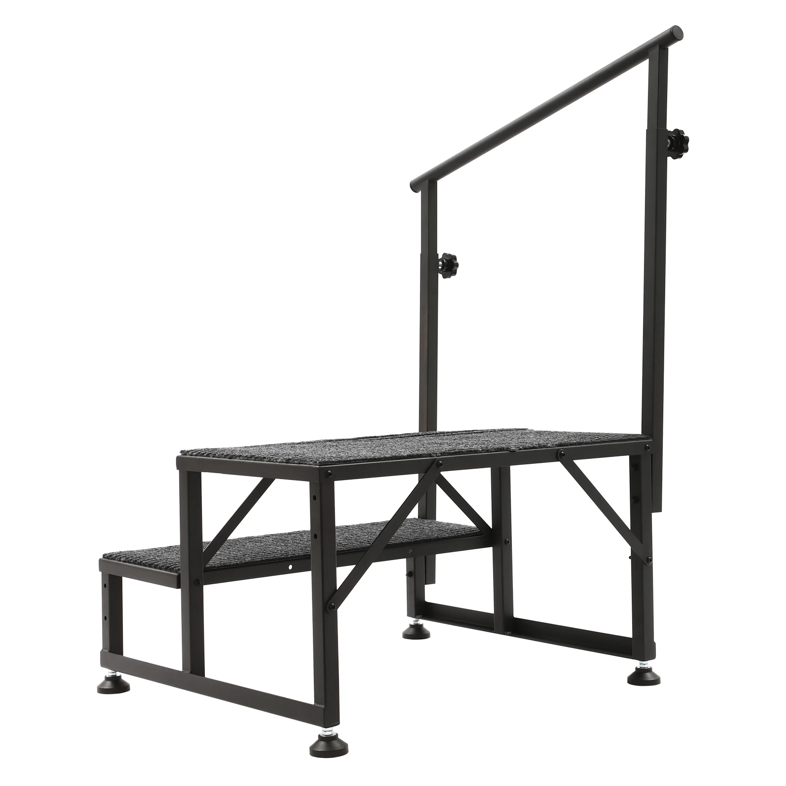 

2-ступенчатая лестница для автофургона с поручнями, регулируемыми подушками для ног, мягкими подушками и высокой грузоподъемностью 450 фунтов, идеально подходят для пожилых людей и