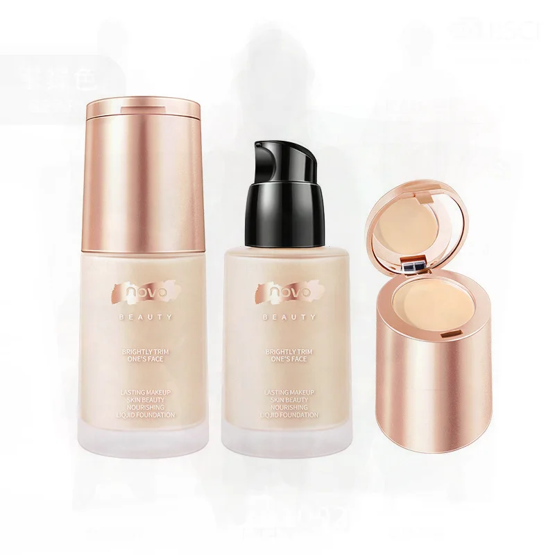 Novo Moisturizing Concealer Liquid Foundation Long-Lasting Waterproof Sweat-Proof Light Formula Skin Tone Correction BB Cream