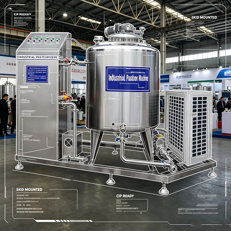 Commercial Beverage Pasteurizer Stainless Steel Tank Juice Filling Line Water Treatment Support Sterilizer Equipment Customized