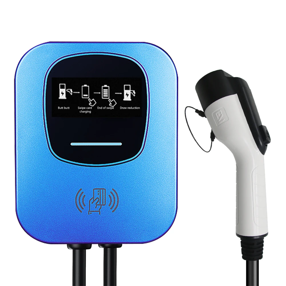 جديد Wallbox EV شاحن 32A GBT نوع للسيارات الكهربائية المحمولة EVSE كابل شحن 5 متر CEE التوصيل