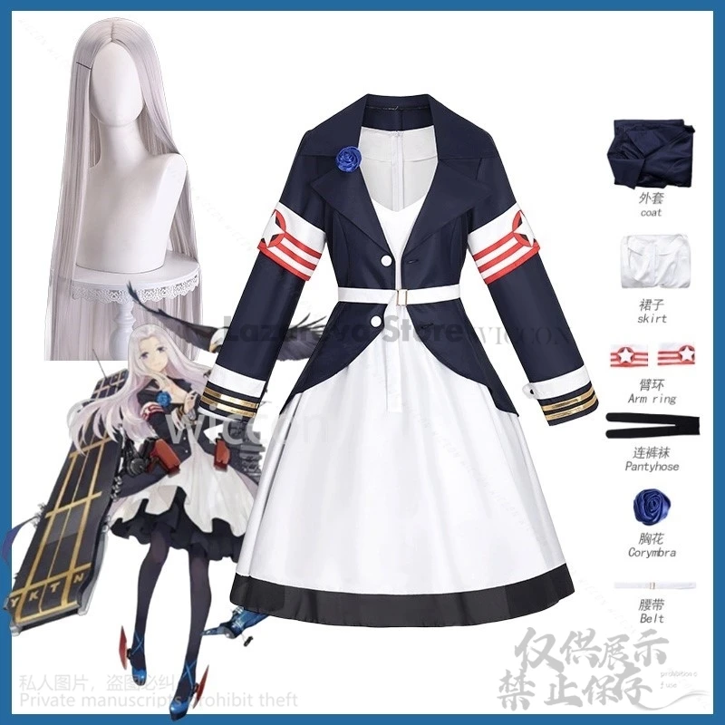 

Anime Game Azur Lane Cosplay YorktownII Costume JK School Sailor Uniform Party Uniform Hallowen Play Role Clothes Customized