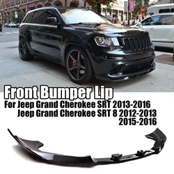 3PCS A Set For Jeep Grand Cherokee SRT 2013 -2016 SRT8 2012-2013 2015-2016 Front Bumper Lip Splitter Carbon Fiber Style White