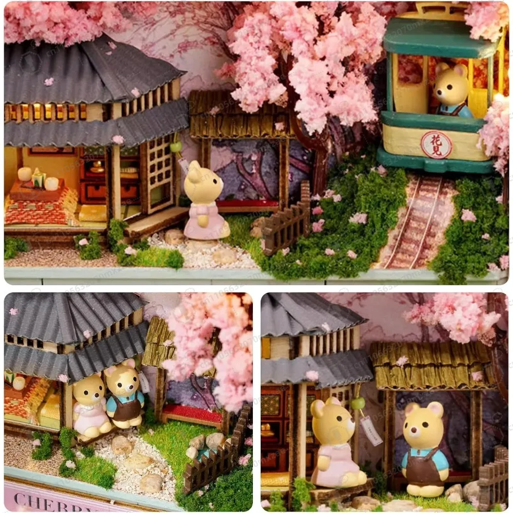 DIY Miniature Wooden Furniture Kit,Handmade Mini Box Theater Model,1:24 Scale Crafts for Friends Lovers