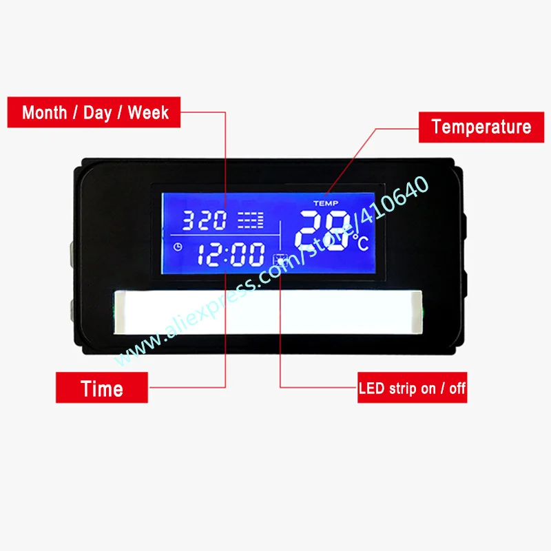 Trumsense K3014A LCD Screen Mirror Time Temperature Date Display Touch Switch Touch Switch for Washroom LED Mirror Hot Sales