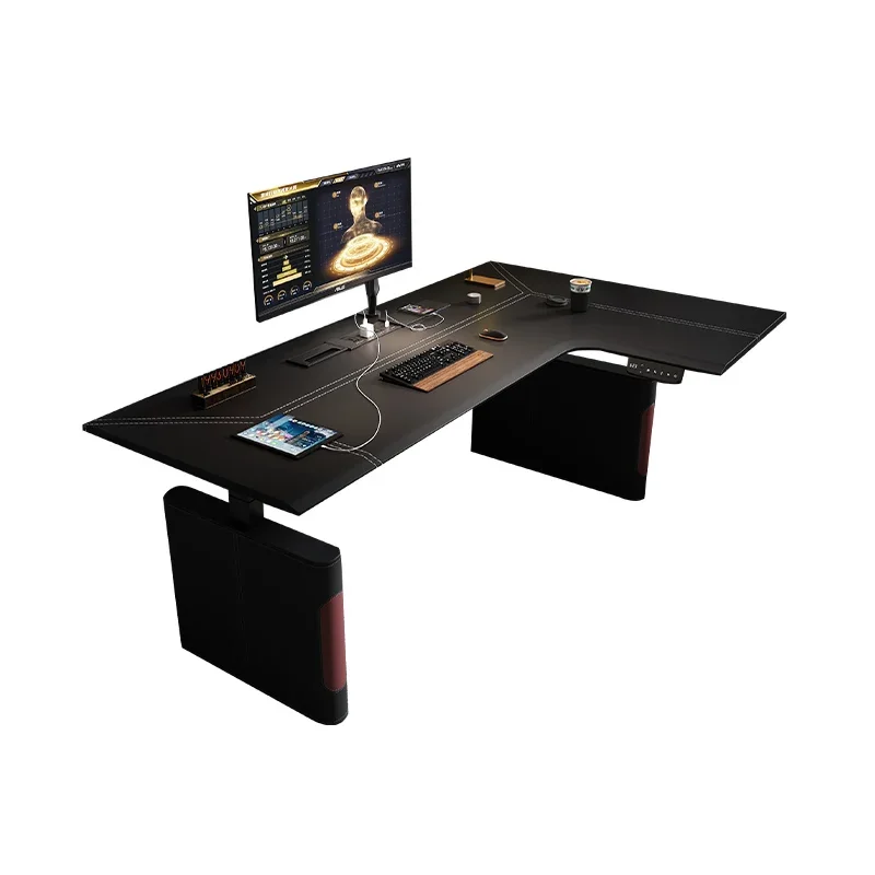 

Corner electric lifting table, e-sports L-shaped corner workbench, office desk for home use