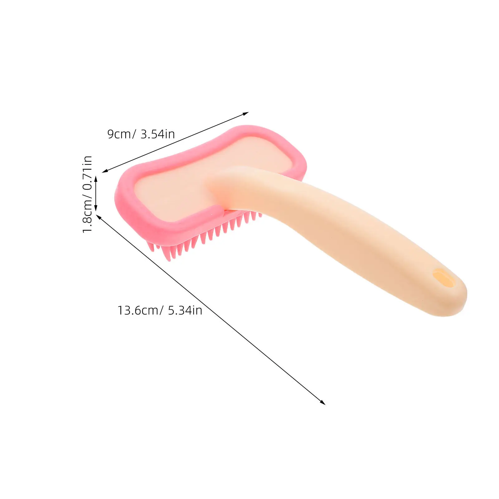 Bunny Grooming Brush Pink Soft Silicone Small Pet Bath Massage Tool Rabbit Comb Guinea Pig Brush Deshedding Shedding Hair view 3