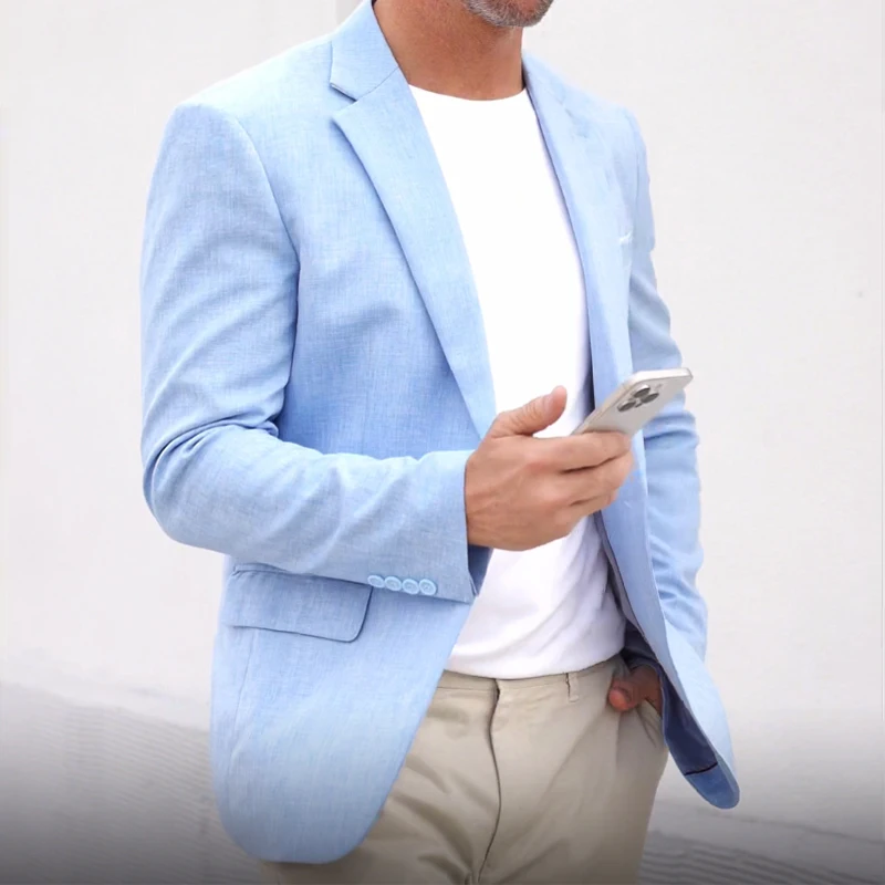 

Men's Suit ​Men's Blazer Men's Summer Blazer Casual Suit Blazer Single Button Jacket for Weddings Daily Office Outdoor Occasions