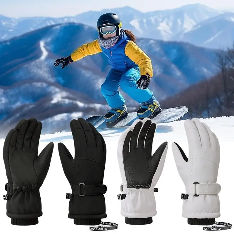 À prova de vento luvas de neve do miúdo à prova dwindproof água quente ciclismo luvas crianças confortáveis luvas de snowboard crianças luvas de snowboard para meninos