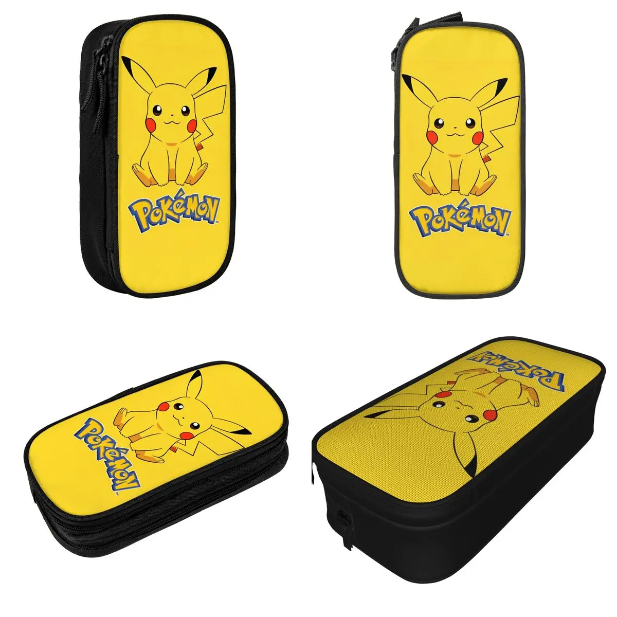 Pokemon Pikachu Anime Pencil Cases Cute Cartoon Game Pencil Box Pen Holder for Student Big Capacity Bag Students Gift Stationery