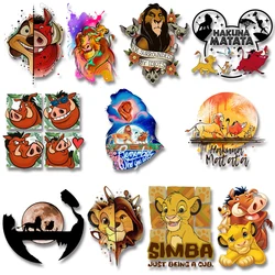 Pegatinas de transferencia de calor para camisetas, parches para ropa, Impresión de transferencia térmica, película Simba del Rey León