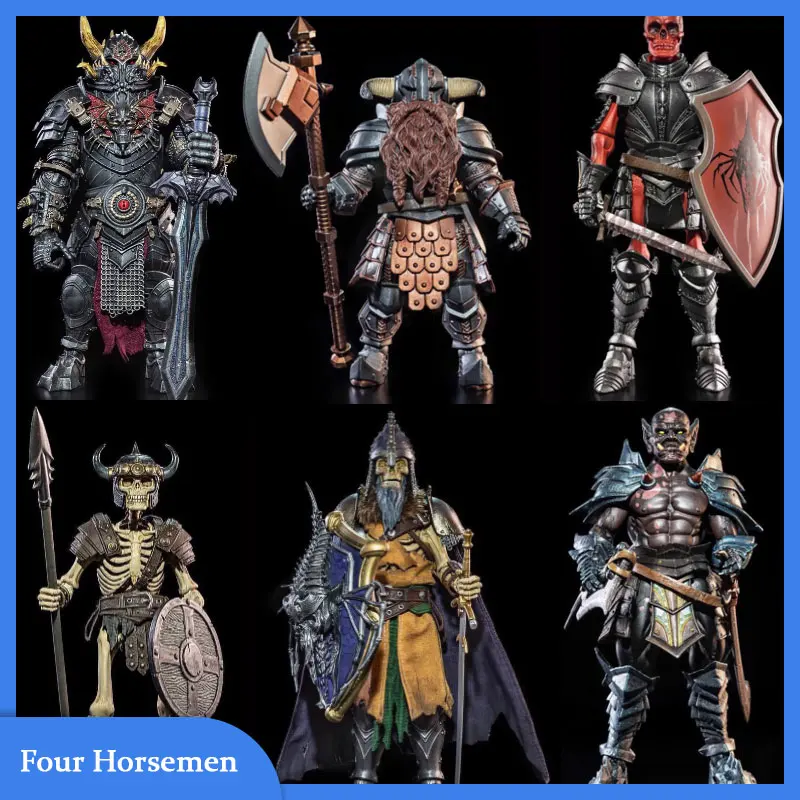 

Original Four Horsemen Brown Horse Giant Axe Red Skull Giant Tower Solassi Action Figure Statue Collectible Custom Model Toys