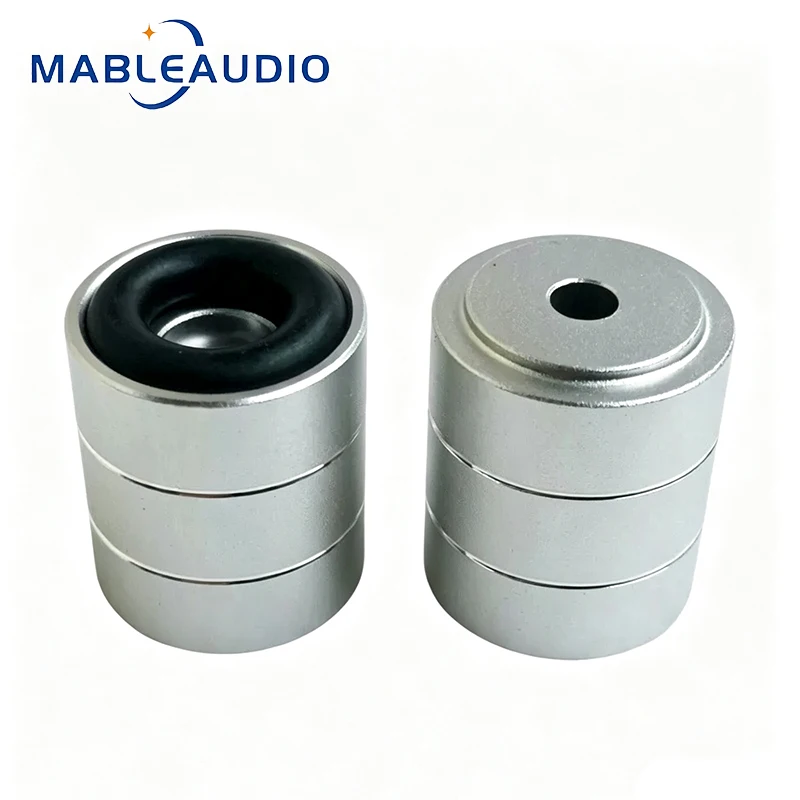 4PCS 20×23mm Aluminum Alloy Foot Pads Shock Absorbing Spikes for Tube Amplifier, Speaker, HiFi Audio Anti Vibration Accessories