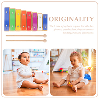 Music Teaching Aids Eight-tone Bricks Xylophone Toy Kids Instruments Baby Gift Percussion Children Wooden Kit Musical