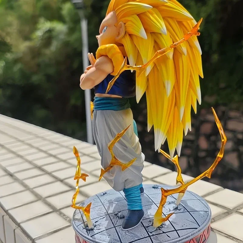 อะนิเมะ SJJ3 Gotenks Dragon Ball ตัวเลข Super Saiyan Gotenks ตัวเลขการกระทํา 25 ซม.PVC Collection รูปปั้นของเล่นตกแต่งของขวัญ