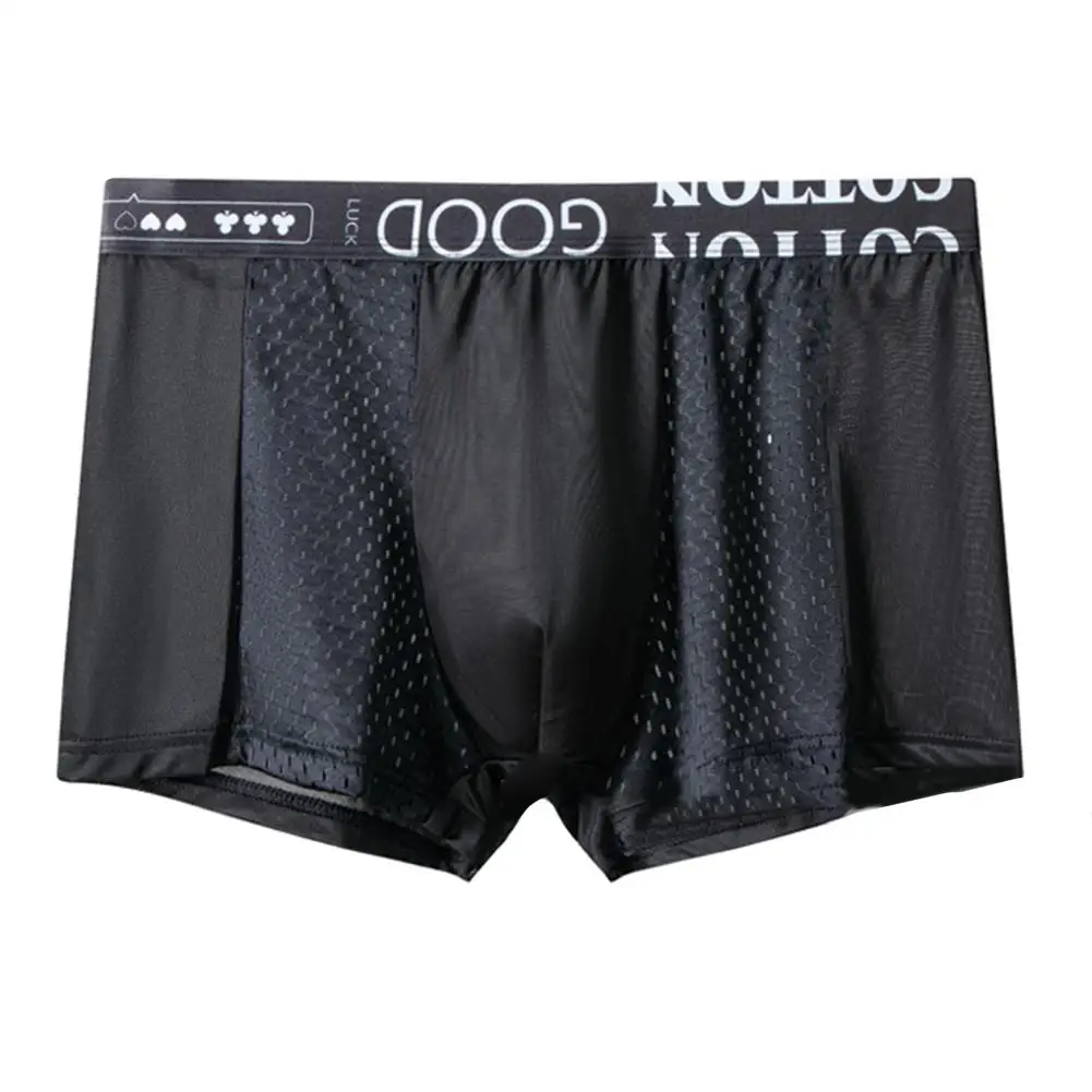 

Everyday Wear Breathable Boxers Mesh Underpants Ice Silk Pouch Boxershorts Boxershorts Size L 5 Spandex 95 Polyester