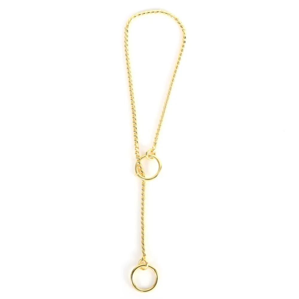 Metal Craft Pet Neck Chain Adjustable Fit Curved Neck Shape Snake Chain Smooth Polished Lightweight Build Dog Neck Ring