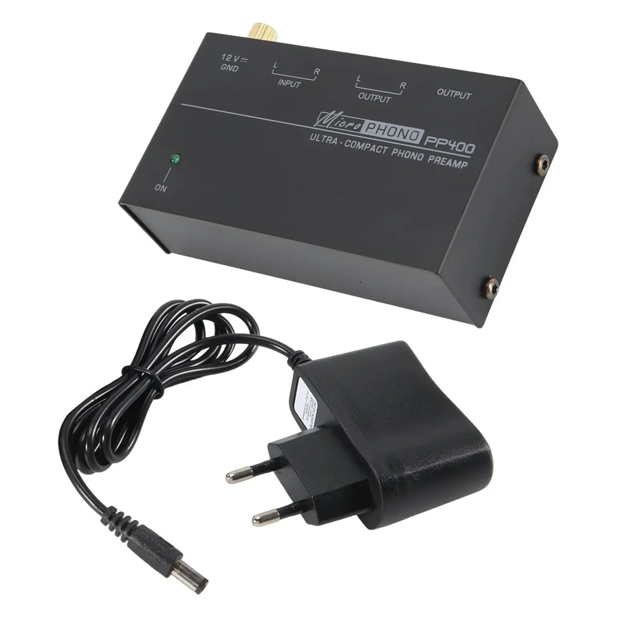 (BOFF) PP400 Ultra-Compact Phono Preamp Preamplifier with RCA Interface for Turntable Tube Amplifier Speakers EU Plug