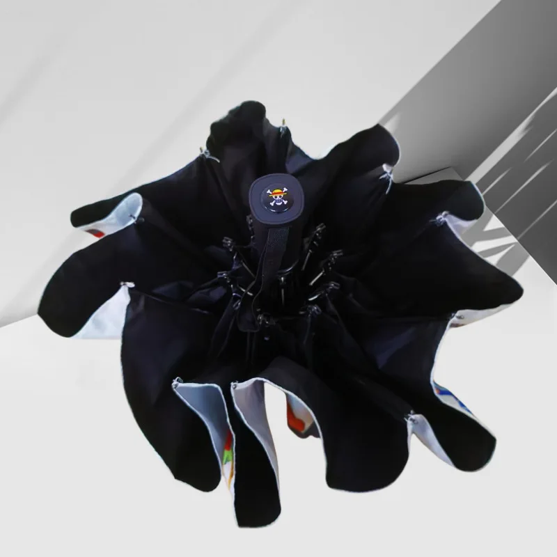 ร่มกันลมอัตโนมัติ 10 ก้าน ลายการ์ตูนอนิเมะวันพีซ หัวไข่ กันแดด ป้องกันรังสียูวี ร่มพับได้ อุปกรณ์กันฝน