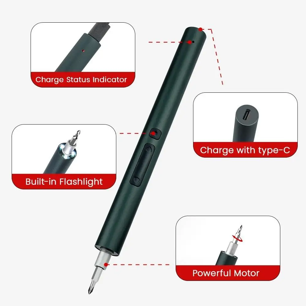 KAIWEETS ES20 137 in 1 Electric Screwdriver Set, 200rpm No-load Speed, 0.15-0.35Nm Torque, LED Light, 350mAh Battery