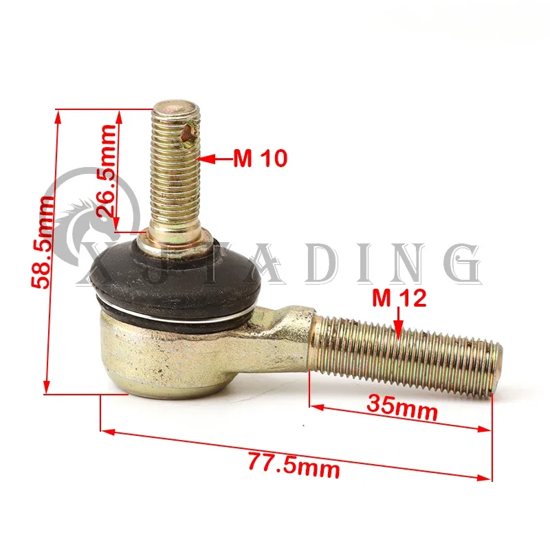 1 Pair M10-M12 Steering for CF Moto Steering Knuckle Cfmoto Tie Rod End Ball Joint Kit Force 1000 800 500 X6 ATV