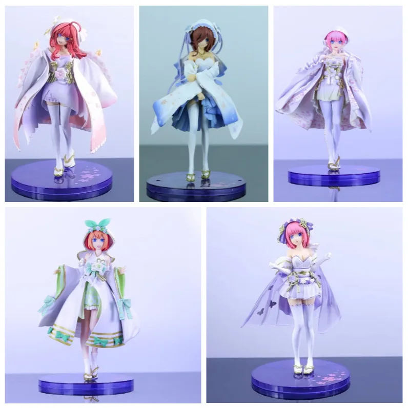 The Quintessential Quintuplets Wedding Dress Ichika, Nino, Miku, Yotsuba, and Itsuki Anime Figurine Model