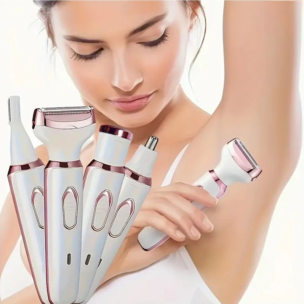 Aparador de Pelos Elétrico Multiuso Feminino para Corpo e Região Íntima com Design Ergonômico e à Prova d'Água