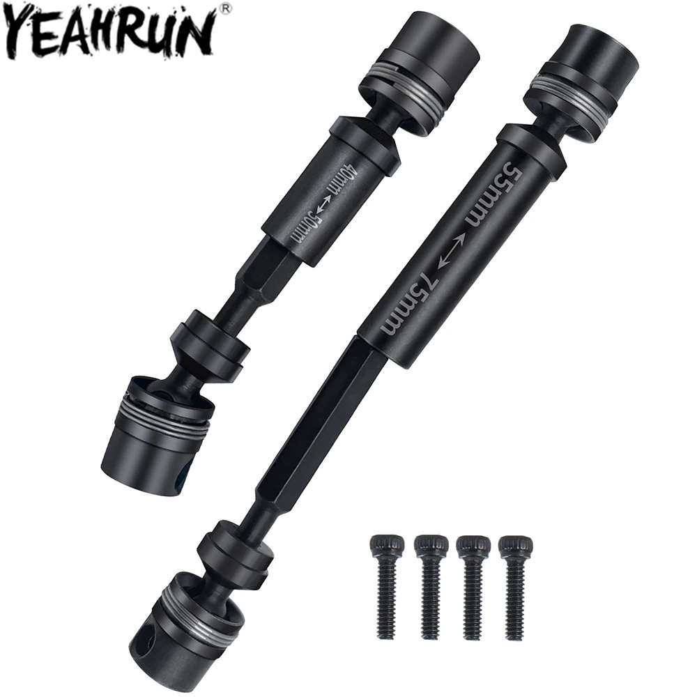 YEAHRUN Steel CVD Drive Shafts Chassis Center Driveshaft for 1/18 TRX4M Bronco Defender Upgrade Accessories