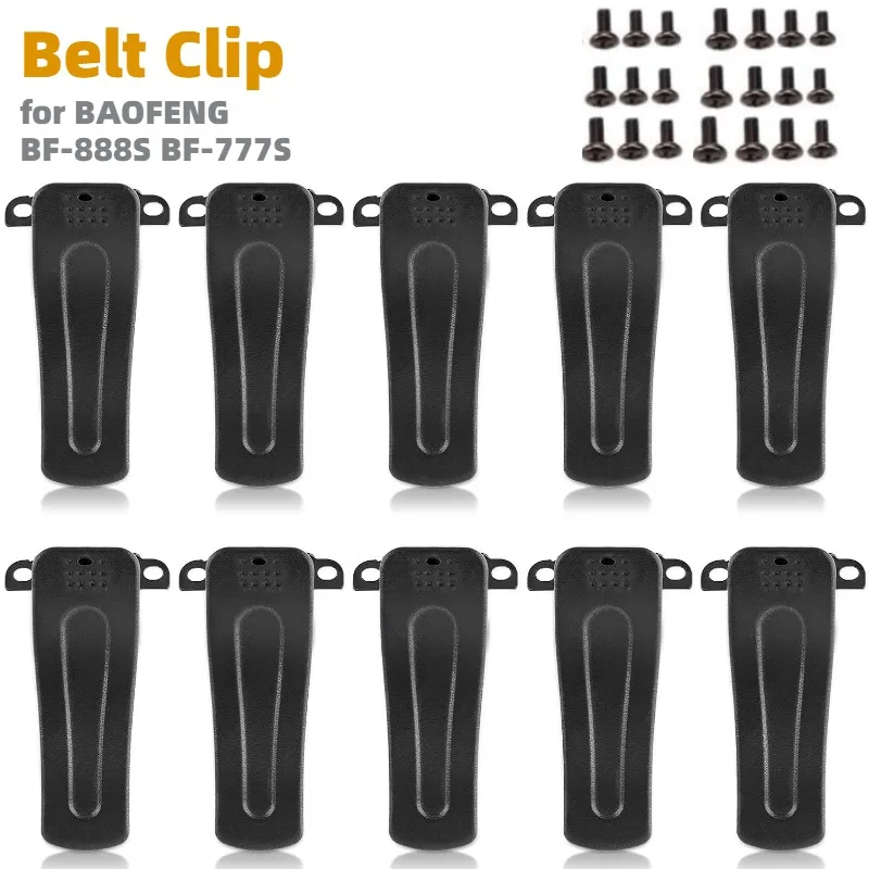 

10PCS Walkie Talkie Belt Clips for Baofeng 888S 666S 777S Kenwood TK-208 TK-308 TH-22AT TH-42AT BF5118 Two Way Radio