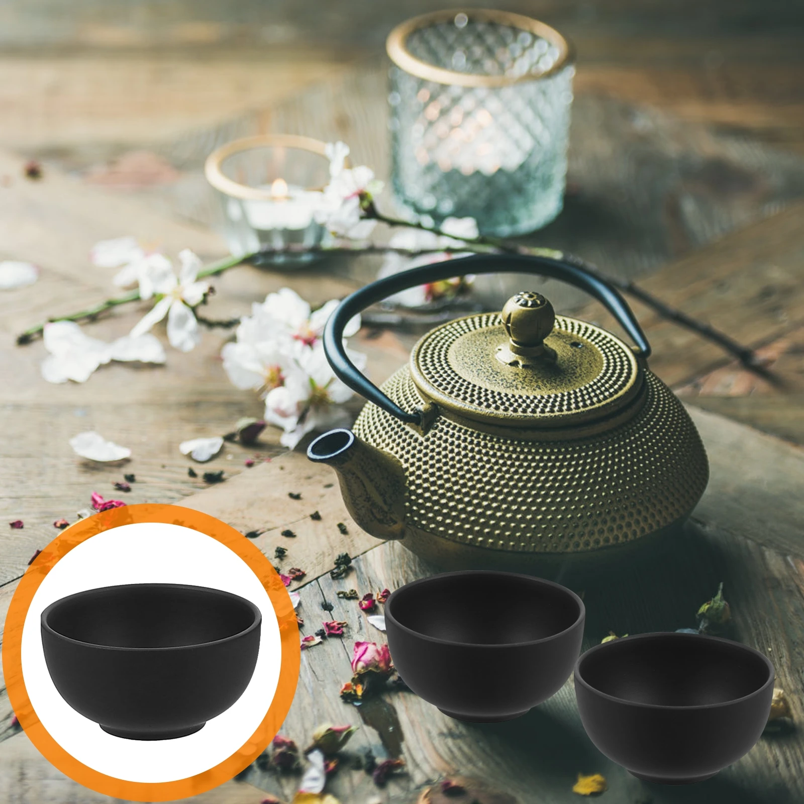 

6 Pcs Clay Ceramic Cups Vintage Tea Tasting Purple Sand Teacups Portion Mini China