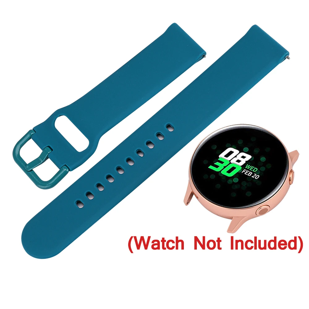 20 مللي متر حزام ل سامسونج غالاكسي ساعة 42 مللي متر/نشط سيليكون سوار حزام ل Gamin Vivoactive 3 لهواوي ساعة 2 الفرقة Correa