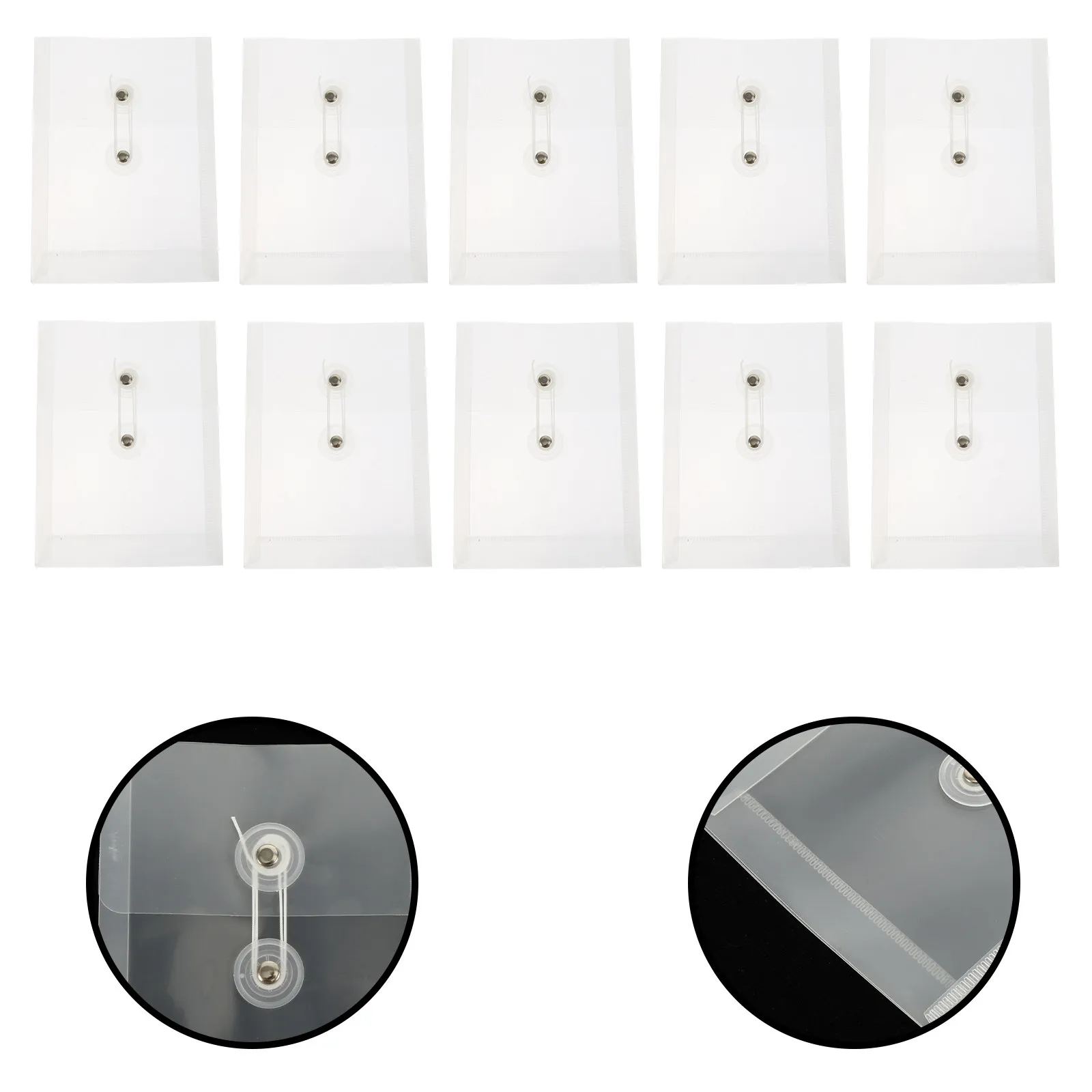 

10Pcs Mini File Organizers PP Material Tear-Resistant Portable Storage Pouches for Papers Receipts Cards Office School Travel