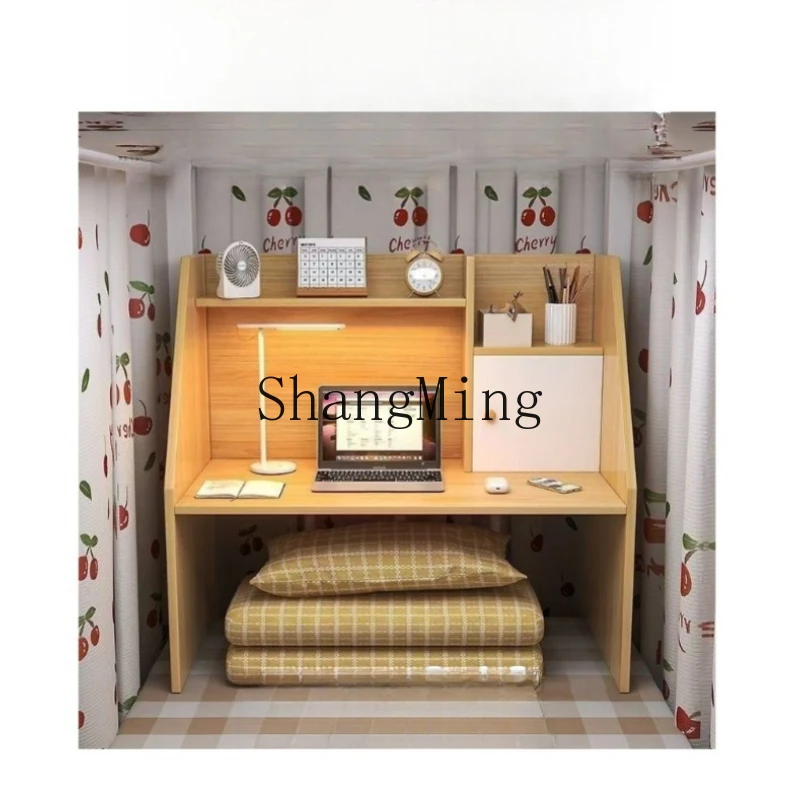 FG good-looking  bed study computer desk bookshelf desk integrated bedroom laptop shelf