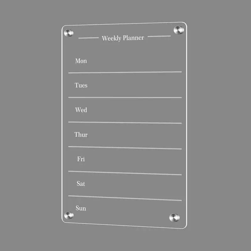 Fridge Magnetic Board Clear Magnetic Fridge Whiteboard Transparent Planning Board Blank Writing Note Sheet For Weekly Schedule