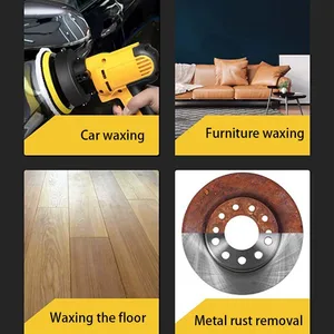 Beleza do carro Máquina de depilação Polimento automotivo Reparação de arranhões Pequena máquina de polimento plana elétrica Plug UE 1 conjunto 8 principais vendas mini polidor eletrico - №8